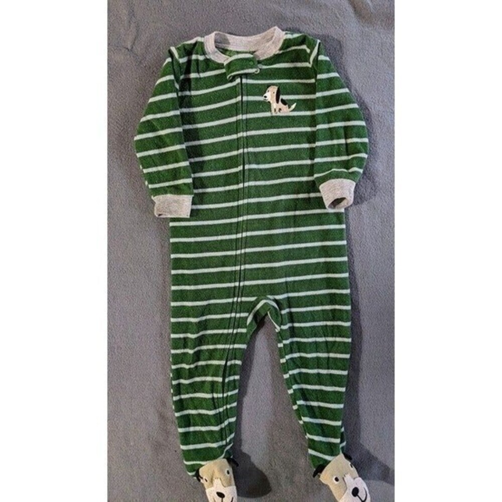boys puppy fleece footed pajamas size 18 months